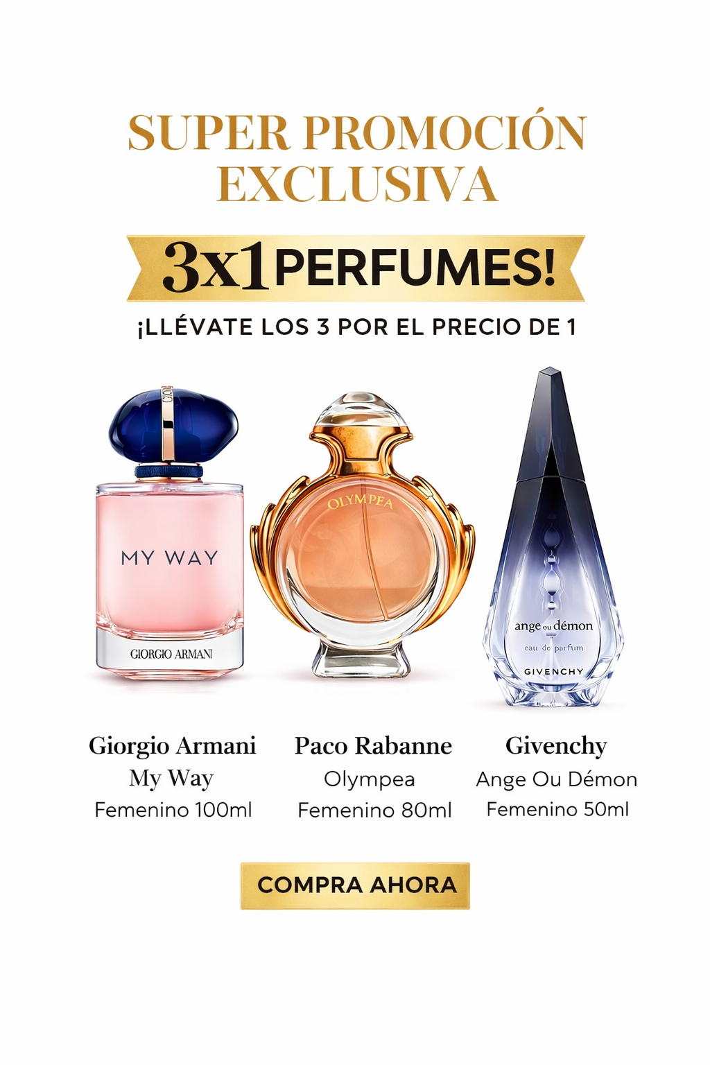 ‼️3x1 IMPERDIBLE! Armani,givenchy y paco rabannne , para todo el día🔥✨