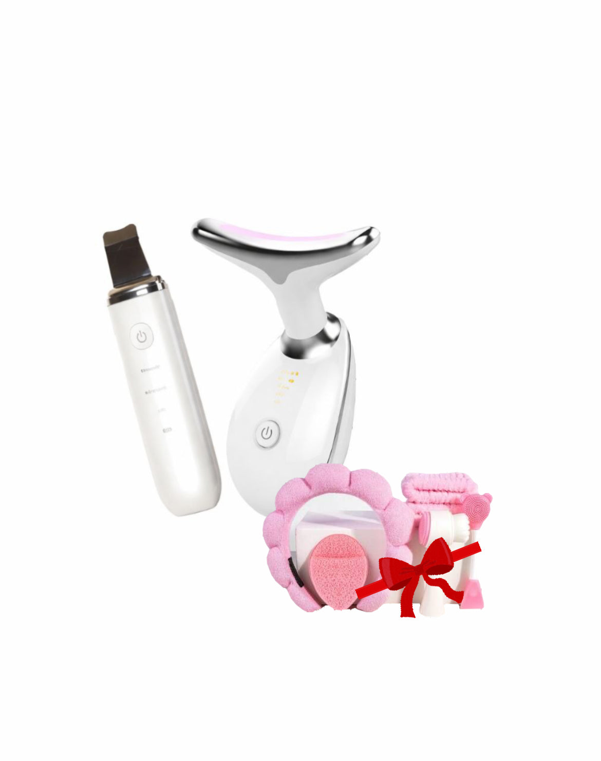 3x1 masajeador face glow+ espatula radiofrecuencia+kit skincare importados