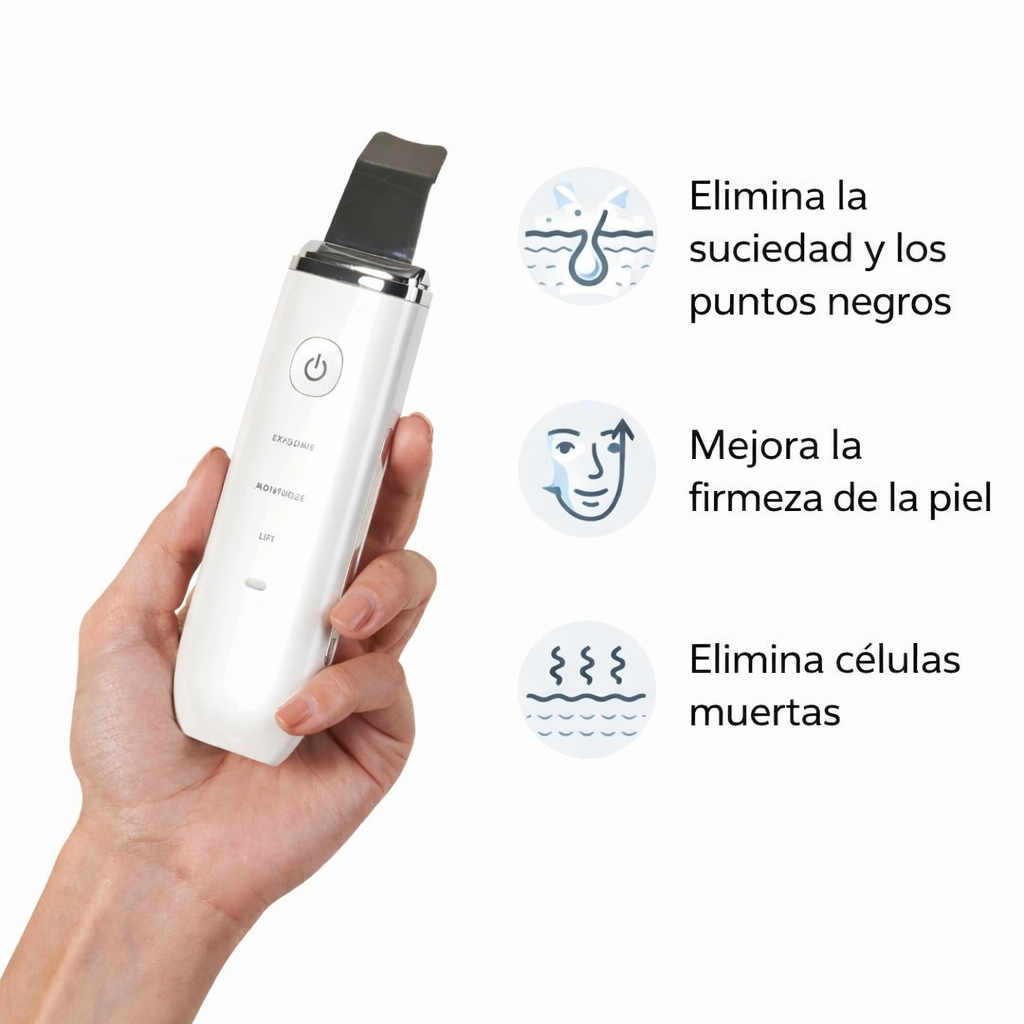 3x1 masajeador face glow+ espatula radiofrecuencia+kit skincare importados