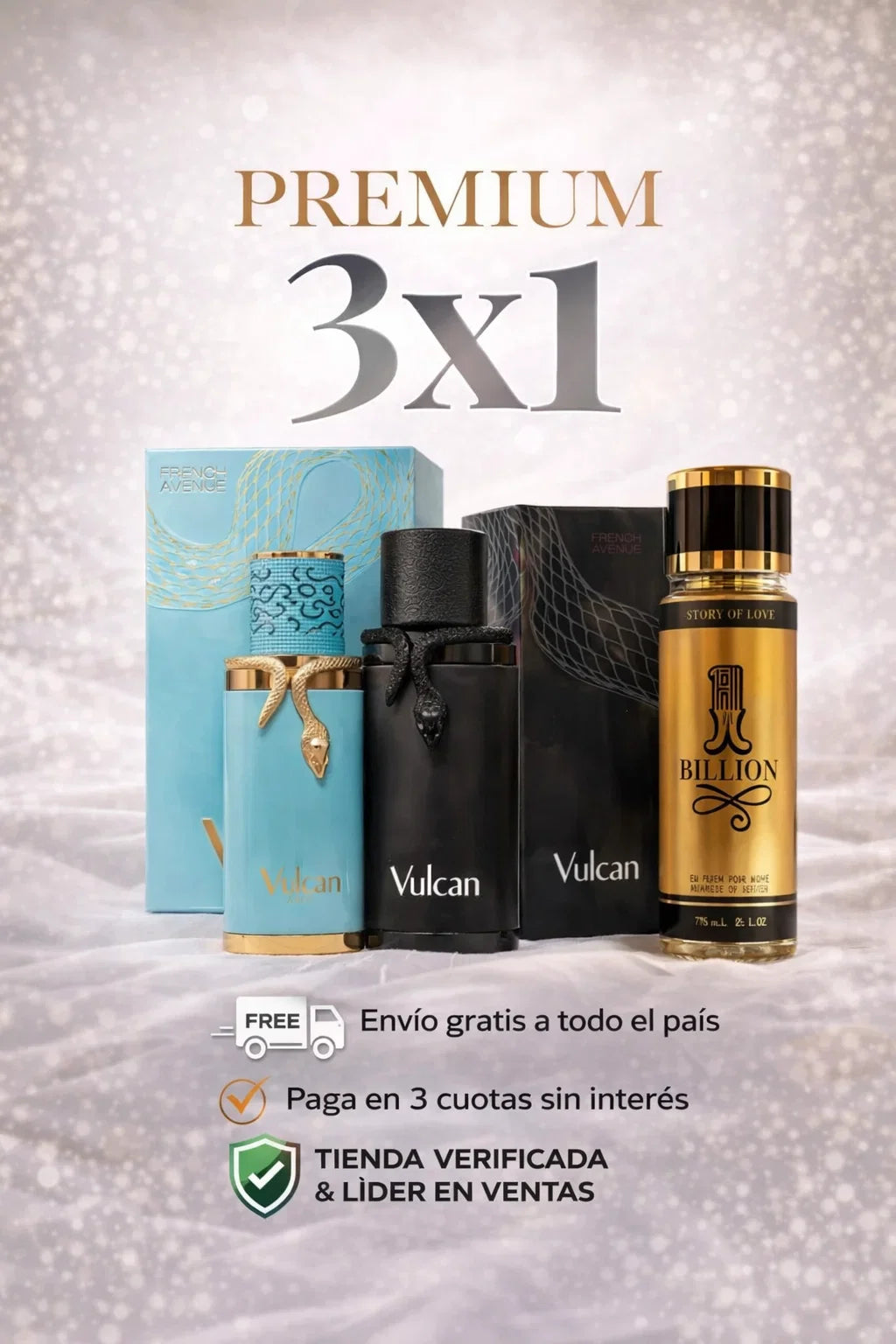 3x1 Perfumes arabes+body splash one millon